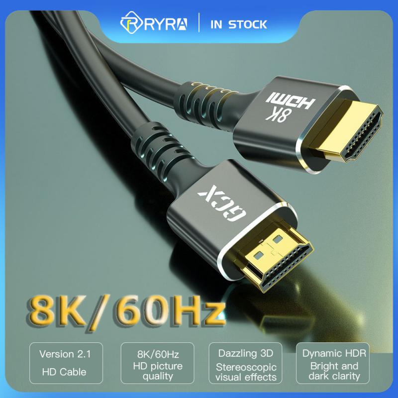 RYRA HDMI HD  ̺, PS3 4/5 TV PC   ̺, 8k 60Hz, 4K 120Hz  2.1, 48Gbps, 3M